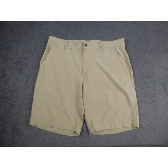 FootJoy Mens Performance Golf Shorts Khaki Tan Flat Front Stretch Size 36 FJ - Picture 2 of 9